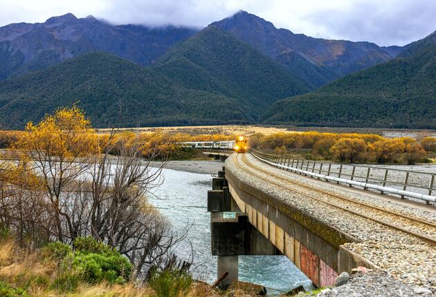 Discover the wonder of rail travel. Take rail journeys to many parts of New Zealand and explore a beautiful landscape in the relaxing comfort of a train car. Find out more about the Great Journeys by train across New Zealand.