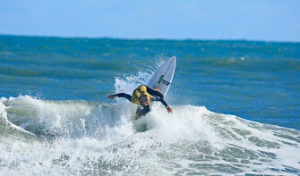 Surfing in Taranaki